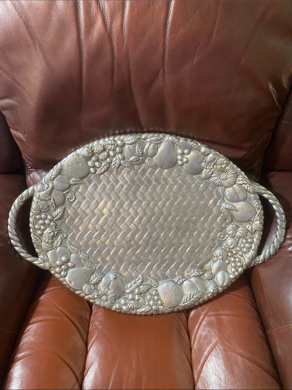 Lenox Fruit Basket Weave Serving Tray. Gorgeous!
